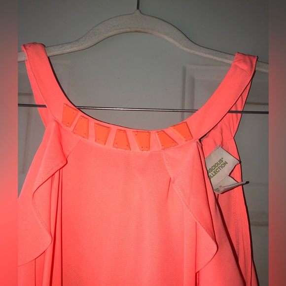 H&M Conscious Collection neon orange dress size 2 - Picture 4 of 4